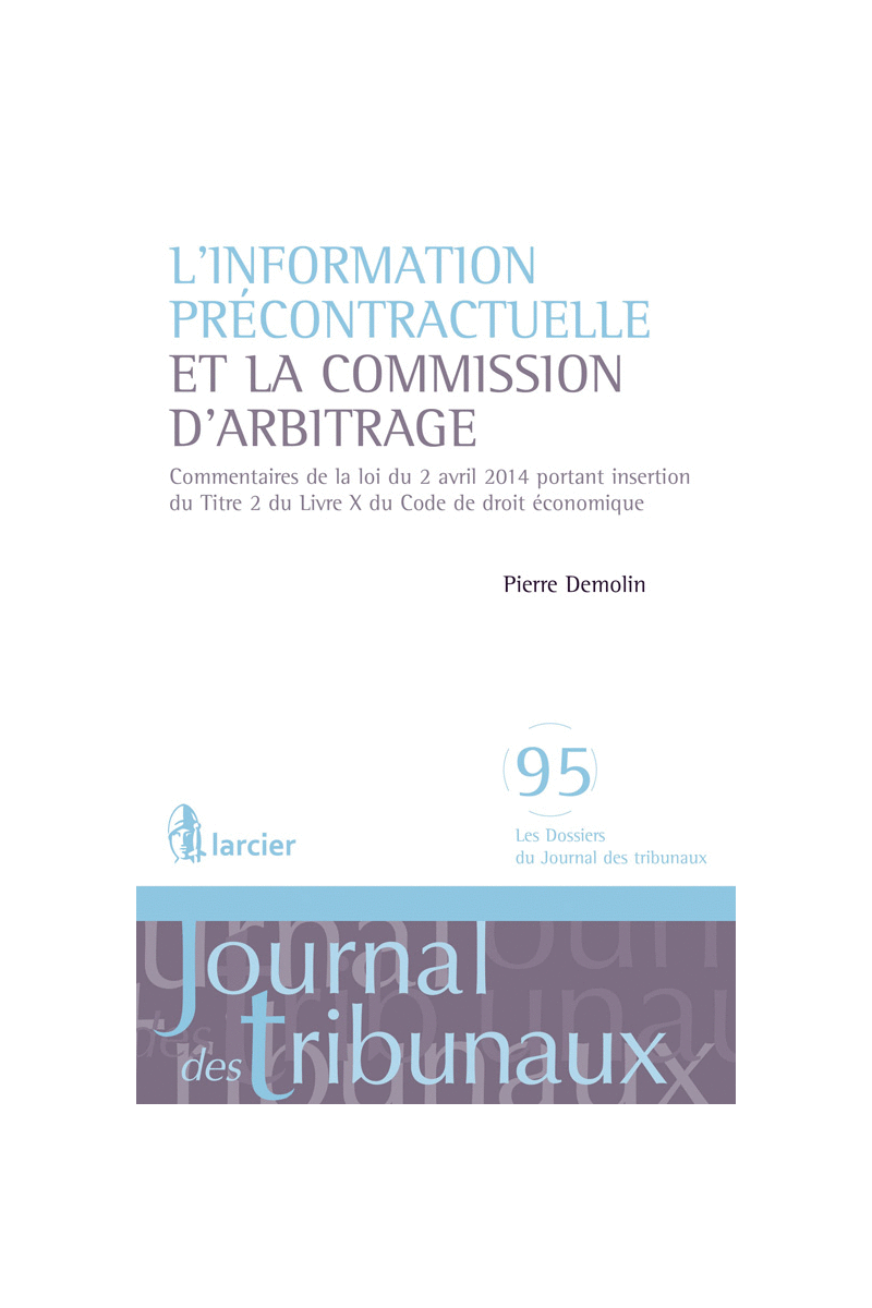 Livre l'infiormation précontractuelle
