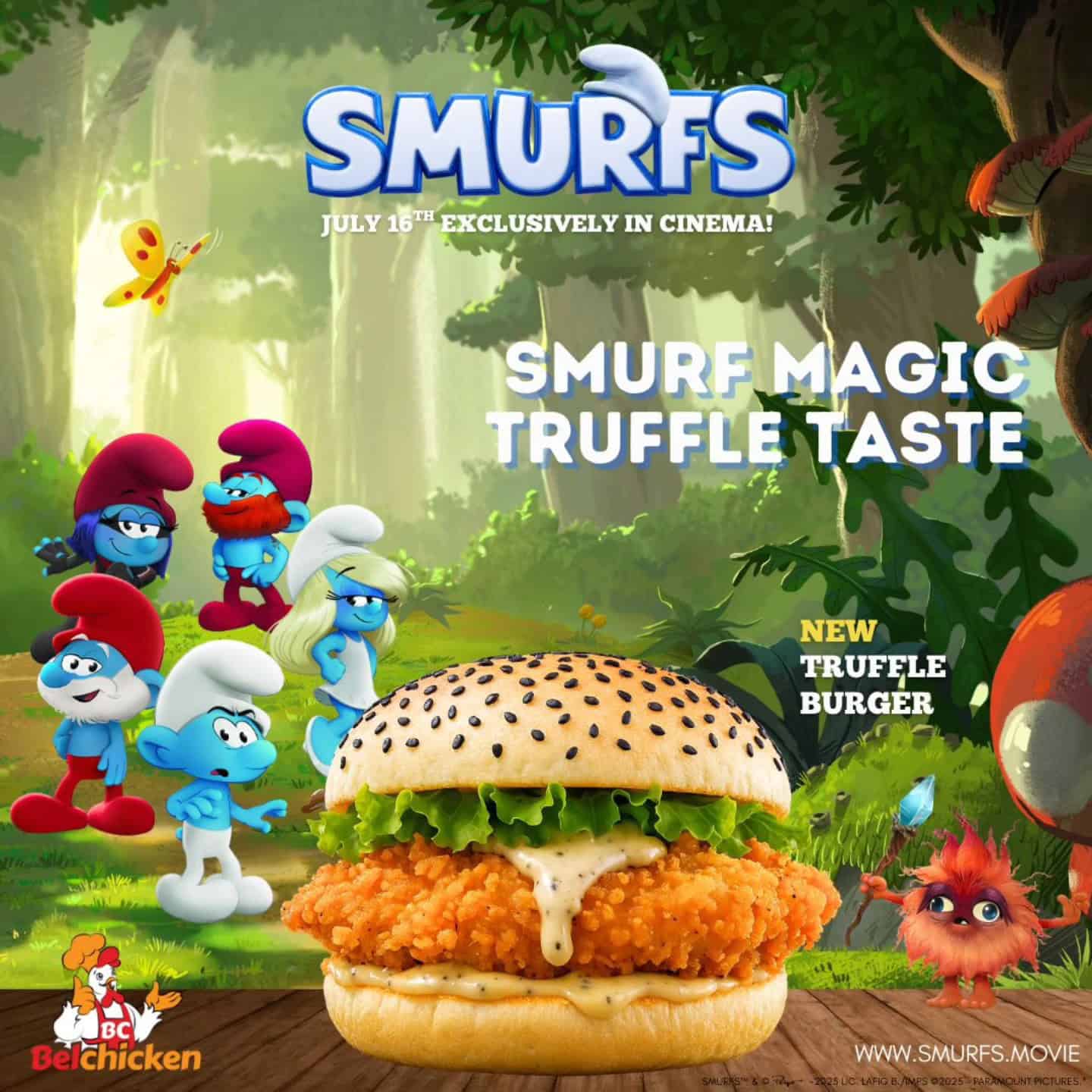 Belchicken sponsorise le lancement du nouveau film des Schtroumpfs en Belgique !